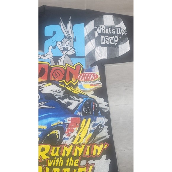 Jeff Gordon Tshirt All Over Print Bugs Bunny Monte Carlo 400 Looney Tunes New LG - Picture 4 of 11